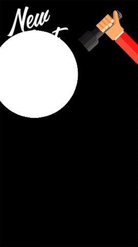 New Post Black And White, Flashlight Finding Letters GIF