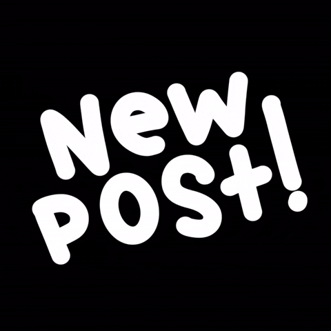 New Post Dancing Words Effect Black And White GIF