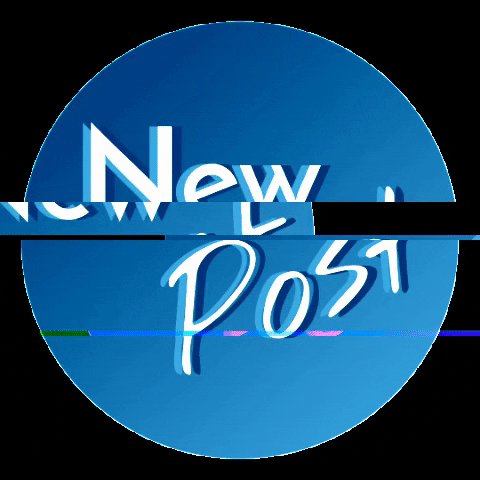 New Post Glitch Effect, Black And Blue GIF