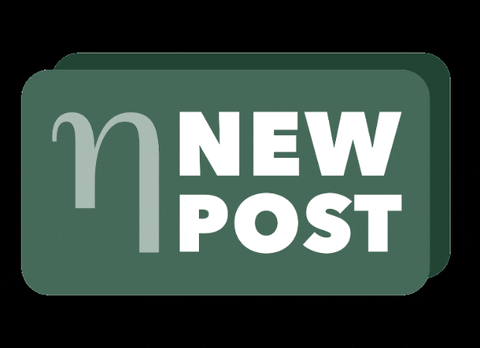 New Post Glowing Text Effect, White And Green GIF