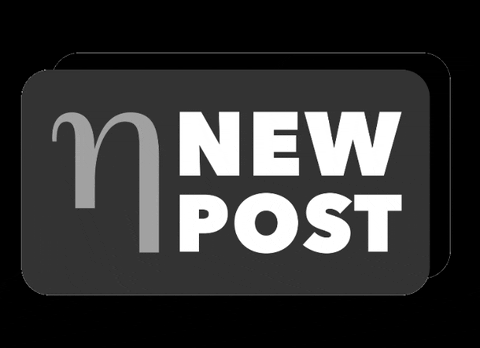 New Post Glowing Text Effect, White And Grey GIF