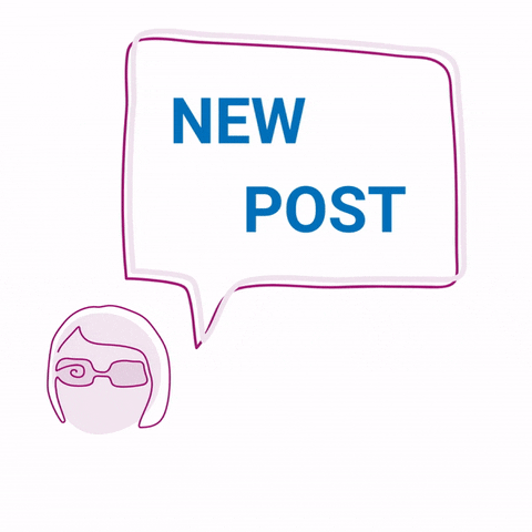 New Post Pop In Effect, Pink And Blue GIF