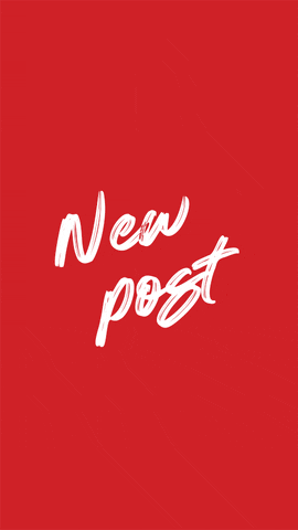 New Post Red And White, Torn Paper Style GIF