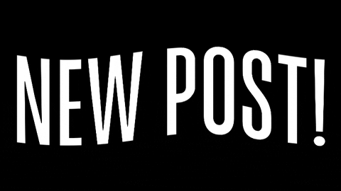 New Post Wavy Text Animation, Black And White GIF