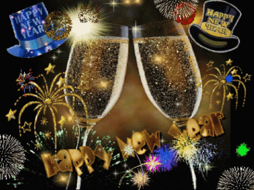 New Year Champagne GIF