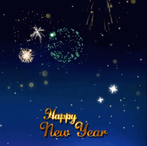 New Year Fireworks Celebration GIF