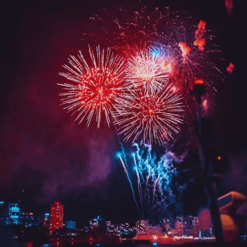 New Year Floating Text GIF