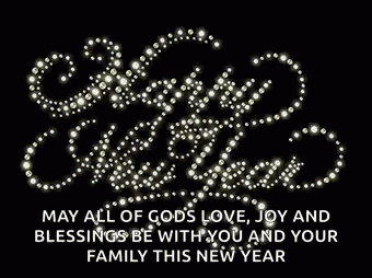 New Year Greeting Card With Blessings GIF