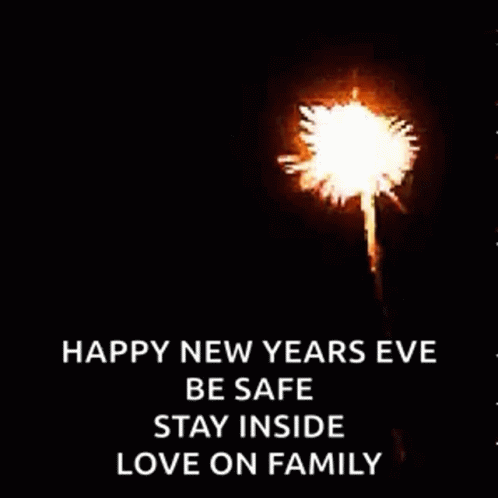 New Year's Eve Colorful Fireworks GIF