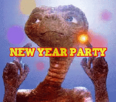 New Year's Eve Dancing Alien GIF