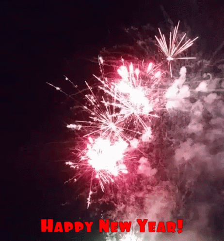 New Year's Eve Fireworks Display GIF