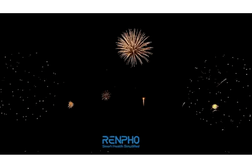 New Year's Greeting Card Fireworks Scale Remphot
