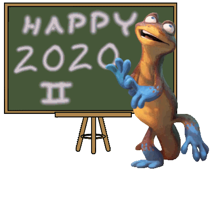 New Year Text On Board GIF