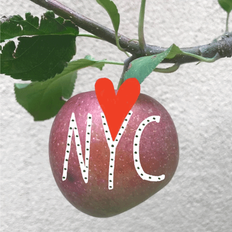New York City Apple Heart GIF