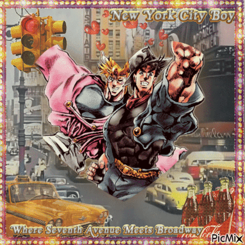 New York City Boy Where Seventh Avenue Meets Broadway