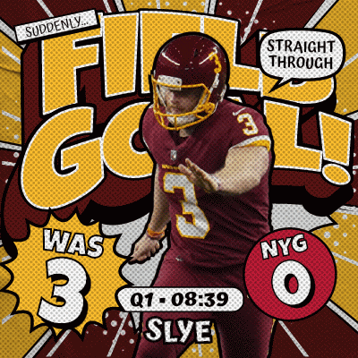 New York Giants 0 Vs. Washington Commanders 3 First Quarter GIF