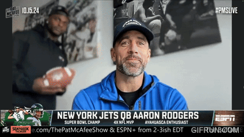 New York Jets QB Aaron Rodgers ESPN GIF