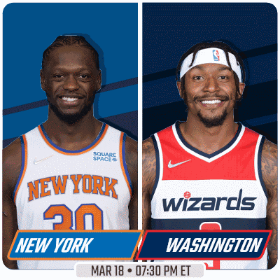 New York Knicks and Wizards Basketball Players