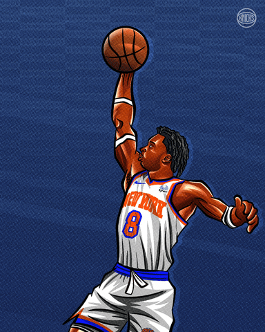 New York Knicks Animated Player Slam Dunk GIF