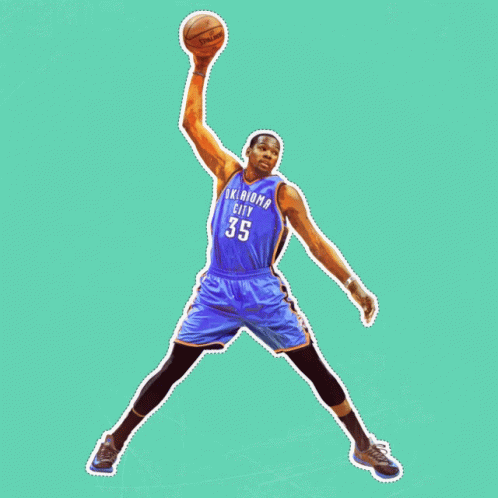 New York Knicks Basketball Player Holding Spalding Ball GIF