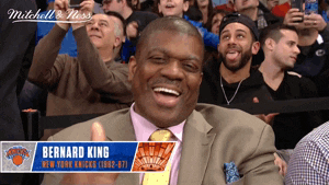 New York Knicks Bernard King Cheering GIF