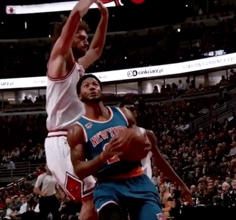 New York Knicks Derrick Rose Reverse Shot GIF