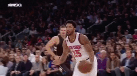 New York Knicks Derrick Rose Slam Dunk GIF