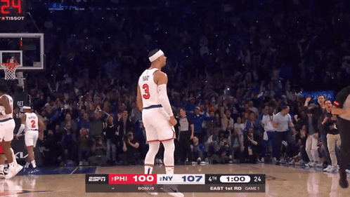New York Knicks Josh Hart Number 3 GIF