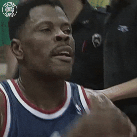 New York Knicks Legendary Player Patrick Ewing GIF