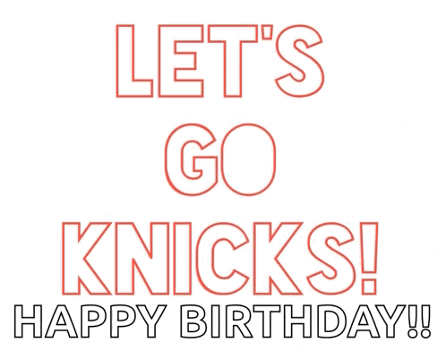 New York Knicks Logo Blue Happy Birthday