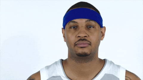 New York Knicks Player Carmelo Anthony Nodding GIF