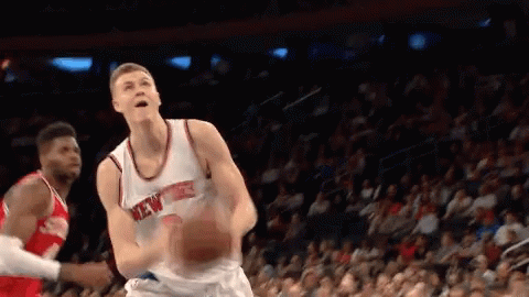 New York Knicks Player Dribbling Ball