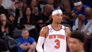New York Knicks Player in Number 3 Jersey