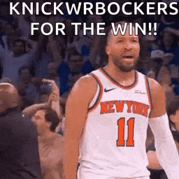 New York Knicks Player Standing In Crowd GIF