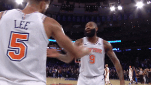 New York Knicks Players Shoulder Bump GIF