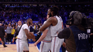 New York Knicks Playful Choke GIF
