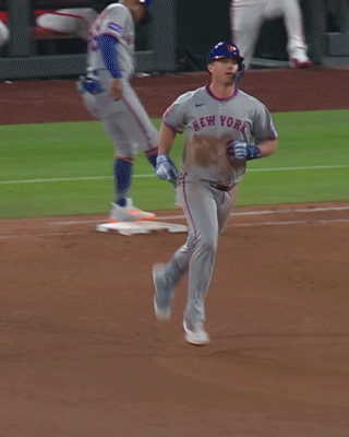 New York Mets Baseball Player Running