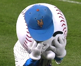New York Mets Mascot Mr Met Crying GIF