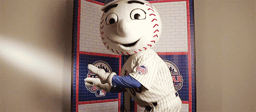 New York Mets Mascot Mr Met Silly Dance GIF