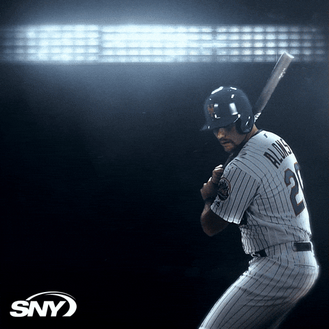 New York Mets Player Hitting Homerun GIF