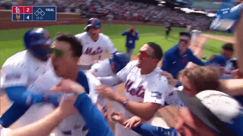 New York Mets Team Rejoicing GIF