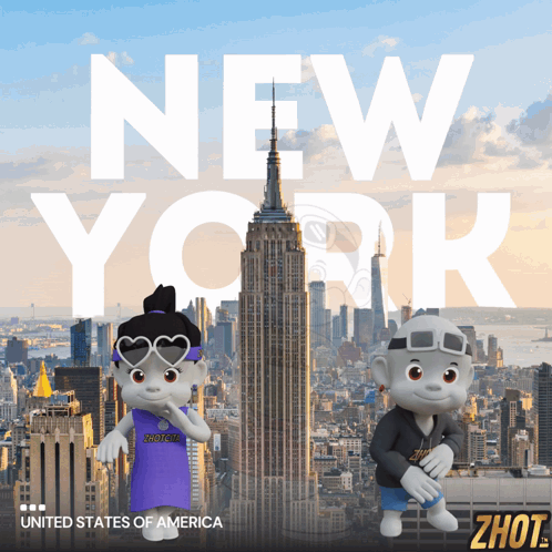 New York Poster with Mascots