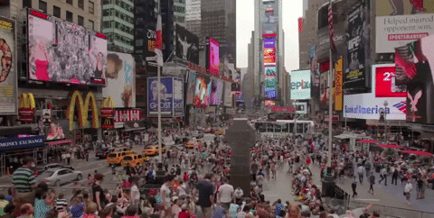 New York Time Square Plaza GIF