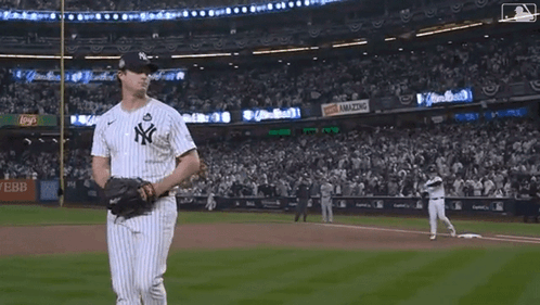 New York Yankees Pitcher Throwing Baseball