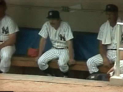 New York Yankees Player in Dugout