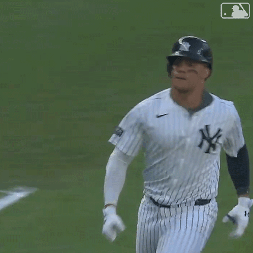 New York Yankees Player Swinging Bat
