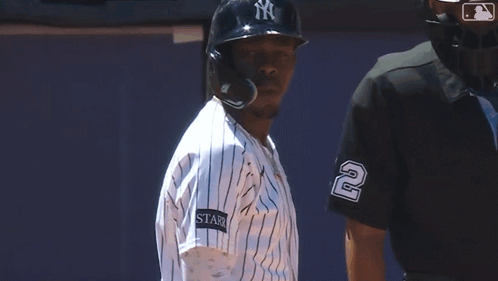 New York Yankees Player Swings Bat GIF