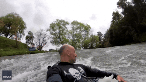 New Zealand Body Boarding Waterslide GIF