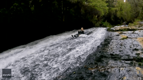 New Zealand Nature Stream Waterslide GIF