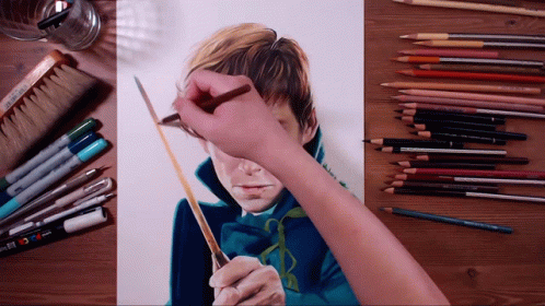 Newt Scamander Art Portrait GIF